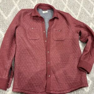 Marine Layer Quilted Shirt Jacket - Burgundy